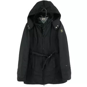 Tommy Hilfiger Marineblau mit Kapuze Jacke mit Gürtel Mantel Größe L - Bild 1 von 9