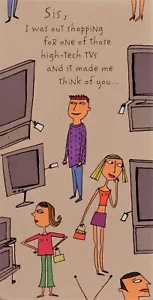 Divertida "BROMA PLANA"" TARJETA DE CUMPLEAÑOS PARA HERMANA de American Greetings + Sobre - Imagen 1 de 5