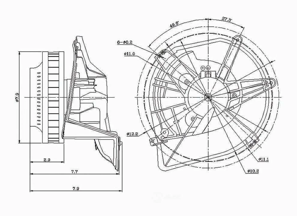 Nuevo Soplador Motor Global Parts Distributors 2311595 Foto 1 de 1