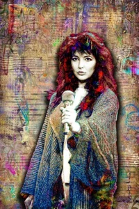 KATE BUSH 12x18in Poster, Kate Bush Tribute Pop Art Free Shipping - Picture 1 of 6