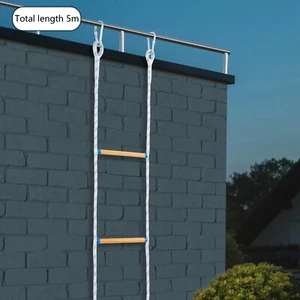 16Ft Tragbare Strickleiter Rettungsleiter Kletter-Rettung-Seilleiter 264.55 lbs - Bild 1 von 21