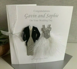 Personalised Wedding Card, Bride and Groom, Newlyweds, Couple, Congratulations - Picture 1 of 6