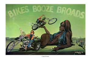 Dave Mann Ed Roth Studios Poster Print A Taste of Honey Motorcycle Chopper - Picture 1 of 1