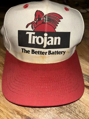 Trojan The Better Battery Snapback Hat Trucker Cap KC Caps Rojo/Blanco Foto 1 de 4