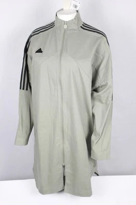 Casaco Adidas feminino Tiro 3 listras botão de pressão tecido M médio prata seixo - Imagem 1 de 4