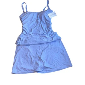 NEW Athleta 40D SQUARE NECK BRA CUP TANKINI top and Tidal swim skirt XL - Picture 1 of 10