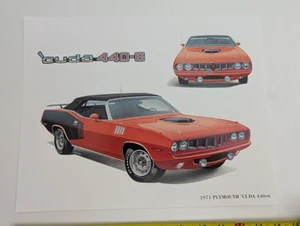 1971 Plymouth Cuda 440+6 Barracuda 11x14 Poster Druck - Bild 1 von 3
