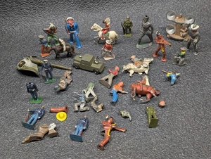 Vintage Lead, Cast Iron  Toy Figures Lot  - Picture 1 of 12