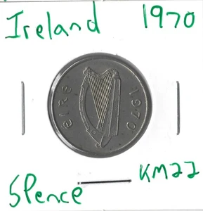 Münze Irland 5 Pence 1970 KM22 - Bild 1 von 2