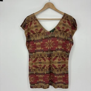 Lauren Ralph Lauren Tribal Southwest Print Strick Top XL - Bild 1 von 8