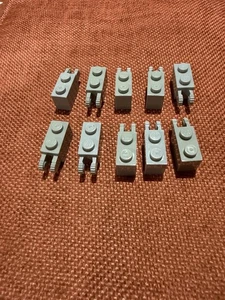 LEGO 30364 HINGE BRICK 1X2 LOCKING W/ 2 FINGERS (10 PCS) Light blueish gray - Picture 1 of 5