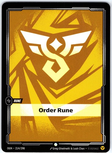 Order Rune 214/298 Origins NM Riftbound League of Legends ShipNow TCG ...