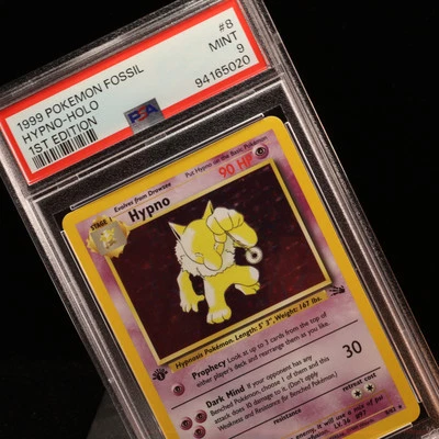 Pokemon TCG - Hypno 8/62 Fossil Holo Rare 1st Edition  - PSA 9 MINT - Image 1 of 3