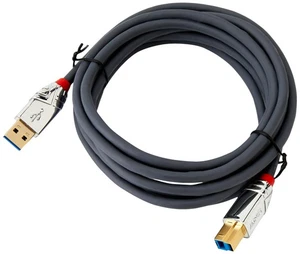 LINDY 36663Lindy 3m USB 3.2 Type A to B Cable, 5Gbps, Cromo Line,Grey 3m Cromo L - Picture 1 of 3
