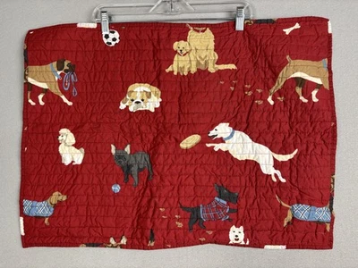 Стандартная стеганая подушка для плуга и очага 20x26 с принтом для собак красный хлопковый чехол - Изображение 1 из 4