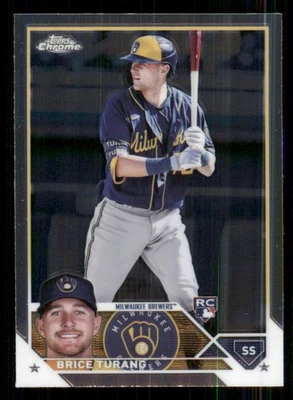 2023 Topps Chrome #170 Brice Turang RC - Image 1 of 2