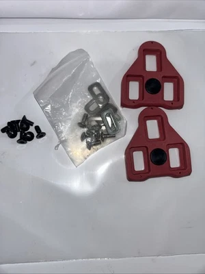 Juego de tacos de repuesto de pedal Look Keo rojo 9 grados flotador con accesorios de montaje Foto 1 de 4