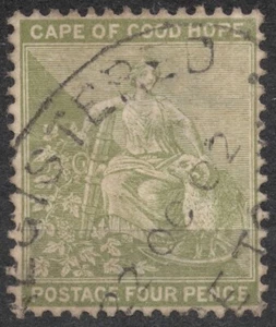 SG65 SN:48 1897 4d CAPO DI BUONA SPERANZA Allegoria della Speranza, usato - Foto 1 di 2