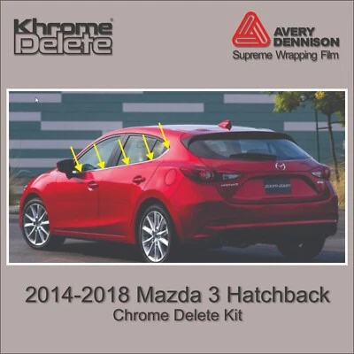2014-2018 Mazda 3 Hatchback Chrome Delete Overlay - Image 1 of 4
