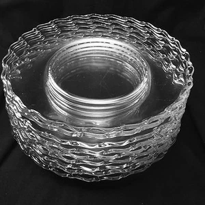 Fostoria CENTURY 7 1/2" Salad Plate Crystal Clear Depression Glass - 5 Avail - Picture 1 of 1