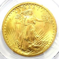 1907 Saint Gaudens Gold Double Eagle $20 - PCGS MS65+ Plus Grade - $8,000 Value
