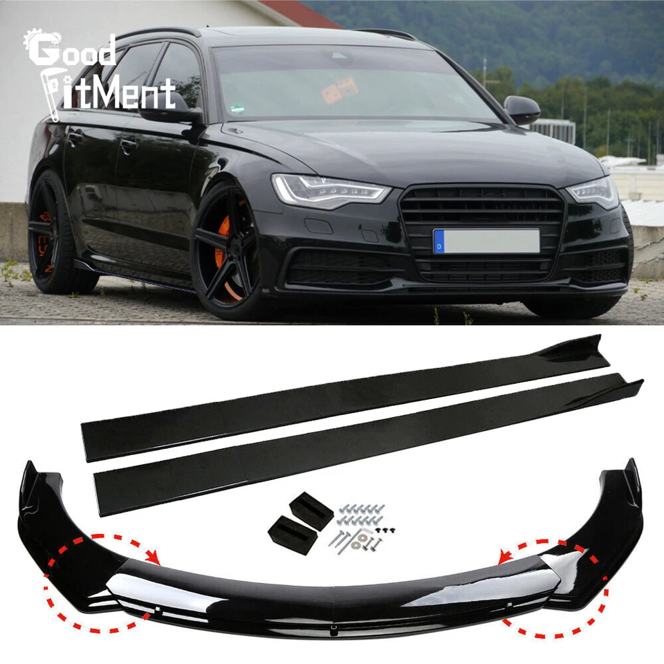 Glänz Frontspoiler Spoilerschwert Lippe + Seitenschweller Für Audi A6 4G C7 A7 - Bild 1 von 4