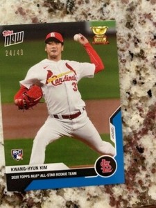 2020 TOPPS NOW BLUE PARALLEL ROOKIE CUP CARD 24/49 KWANG-HYUN KIM #RC-06