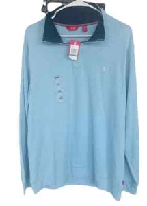 NWT-IZOD Men’s Quarter Zip Pullover Light Blue Men’s Size Large - Picture 1 of 8