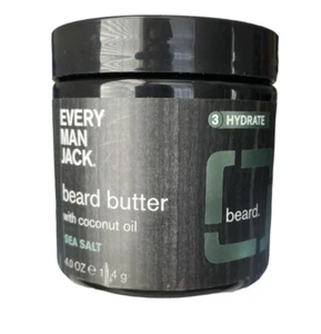 Every Man Jack Beard Butter- Subtle Sea Salt Fragrance - Rejuvenates, Hydrates - Picture 1 of 5