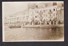 MALTA crowds on quay real photo postcard