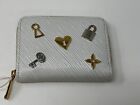 Louis Vuitton Zamek błyskawiczny Portfel na monety Limitowana edycja Love Lock Monogram Płótno Biała