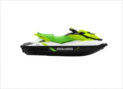 New! Custom sticker set for Sea-doo Gti 130 Pro 2019-Yellow and Green Graphics - Imagem 1 de 4