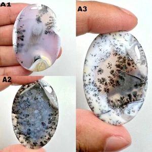 100% Natural Scenic Dendrite Agate Gemstone Oval Cabochon - Picture 1 of 6