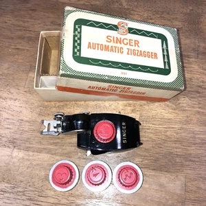 Vtg Singer Sewing Machine Automatic Zigzagger 4 Stitch Cams 160986-Original Box  - Picture 1 of 9