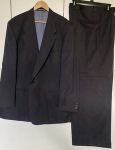 Givenchy Monsieur 2 Piece 100% Wool Suit,  1 Button Charcoal Gray VTG - Picture 1 of 20