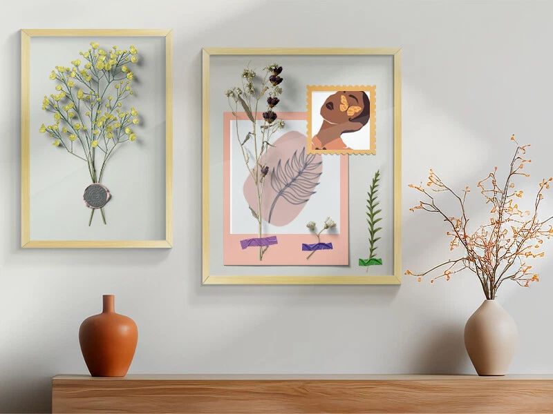 Moldura flutuante de metal vidro real - para monitores de parede - Imagem 1 de 4