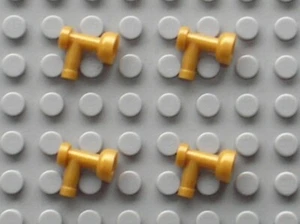 4 x LEGO Pearl Gold Tap 1x1 without Hole Nozzle End Ref 4599b Set 21319 75948 - Picture 1 of 1