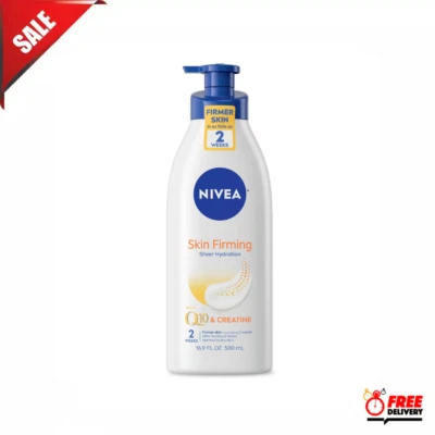 NIVEA Loción Corporal Hidratante Reafirmante para la Piel con Q10 y Manteca de Karité, 16.9 Fl Oz Foto 1 de 4