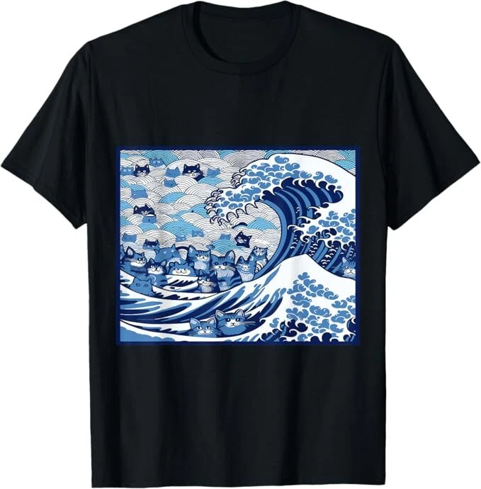 Camiseta divertida Blue Cats Wave for Kamala Foto 1 de 1
