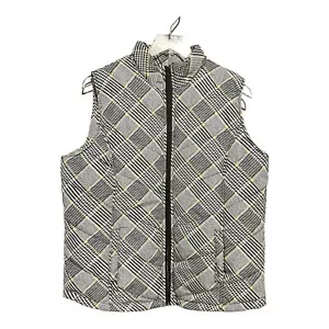 Jason Maxwell Outerwear Collection Plaid Quilted Puff Vest Black Yellow Size XL - Picture 1 of 9