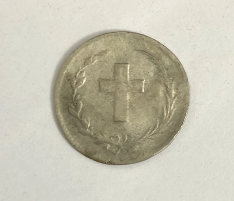 Dominican Republic 1877  2 1/2 Cents MOTA DE CRUZ Very Very Scarce Coin Cover