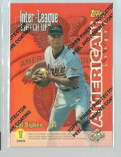 1997 Topps Inter-League Finest Refractors #ILM12 Cal Ripken (ref 90028) - Image 1 of 1