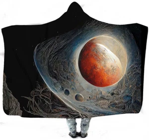 Amazing Earth Alien Planet in Space Hooded Blanket, Very Warm #11 - Picture 1 of 7