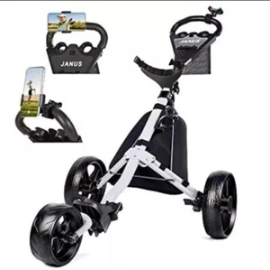 Golf Cart, Foldable Golf Push Cart, Golf Bag Cart,Golf Pull Cart with Phone Hold - Picture 1 of 4
