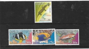 SEYCHELLES, 2003- 2005, FISH,definitive,3v. +1 v. Gecko, MNH, - Picture 1 of 1