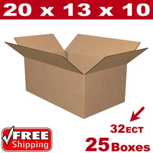 25 - 20x13x10 Cardboard Boxes Mailing Packing Shipping Box Corrugated Carton - Picture 1 of 1