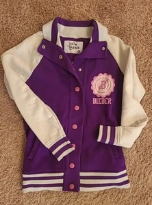 Justin Bieber Letterman Jacket Girls M Believe 94 Tour Purple - Picture 1 of 8