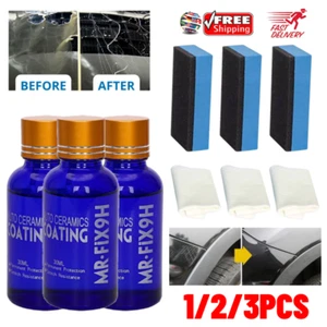 1-3X 9H Nano Ceramic Car Glass Coating Liquid Hydrophobic AntiScratch Auto Care - Picture 1 of 11