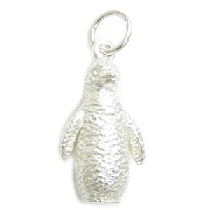 Charm pinguino en plata de primera ley .925 x 1 Charms Penguins Bird Birds --SFP - Imagen 1 de 5