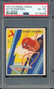 1933 1934 National Chicle Sky Birds Kiffin Rockwell #13 PSA 6 - Pilot - Picture 1 of 3